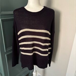 Harper Navy and Cream Striped Nautical Sweater